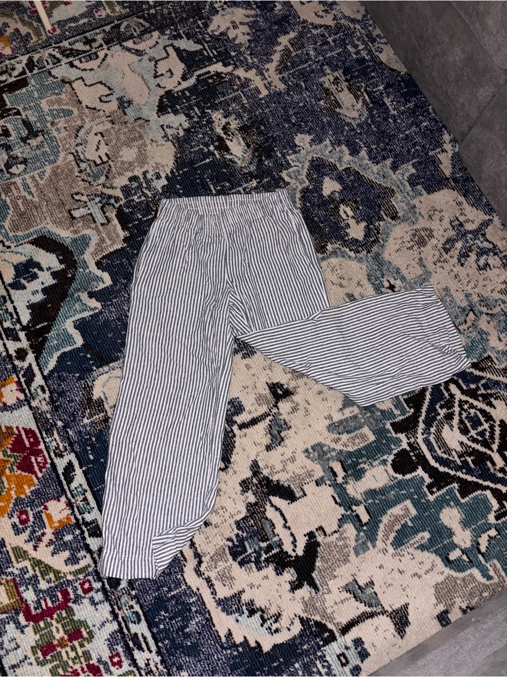 Old Navy LinenPants - Navy Blue & White
